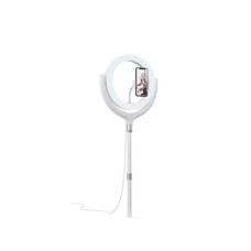 DEVIA Ring light sa stalakom, LED, 12'', 10W, 30x70cm, Beli