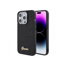 Guess Maska za iPhone 15 Pro DISCO SCRIPT METAL BLACK