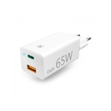 HAMA GaN Punjac USB-C (PD), USB-A (QC 3.0), 65W, Beli