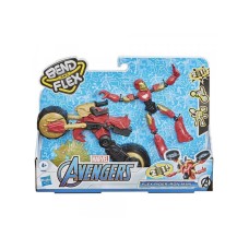 HASBRO AVENGERS BEND AND FLEX FLEX RIDER IRON MAN HASBRO AVENGERS BEND AND FLEX FLEX RIDER IRON MAN
