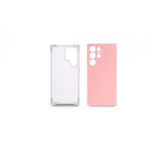JUST IN CASE Silikon 2in1 za Samsung S23 ULTRA PROVIDNA+PUDER-ROZE