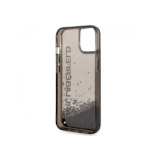 KARL LAGERFELD Maska za iPhone 14 LIQ. GLITTER ELONG BLACK (KLHCP14SLCKVK)