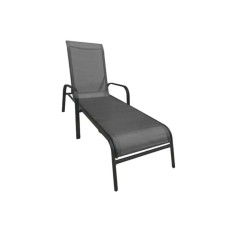 MAKAO Ležaljka metalna 200x67x44 cm siva TT 710030