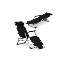 ModernHome Ležaljka za plažu 2u1 black