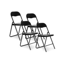 ModernHome Skopive stolice set od 4 black eco-leather