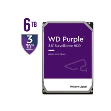 WD Hard Disk Video Surveillance 6TBCMR, 3.5'', 256MB, SATA 6Gbps (WD64PURZ)