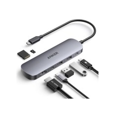 ANKER Nano USB-C Hub 7u1, sivi KON00445 ANKER Nano USB-C Hub 7u1, sivi KON00445