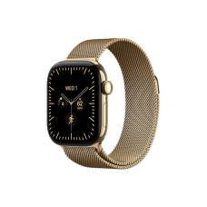 APPLE Watch Series 12 GPS + Cellular 42mm Radiant Gold Titanium Case with Radiant Gold Milanese Loop (MJGL4WF/A)