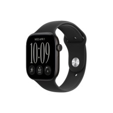 APPLE Watch Series 12 GPS + Cellular 46mm Black Aluminium Case with Black Sport Band - M/L (MJG94WF/A)