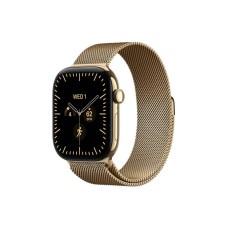 APPLE Watch Series 12 GPS + Cellular 46mm Radiant Gold Titanium Case with Radiant Gold Milanese Loop - S/M (MJGU4WF/A)