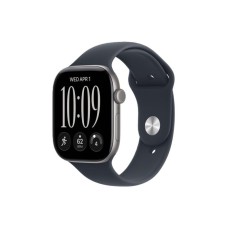 APPLE Watch Series 12 GPS + Cellular 46mm Space Grey Aluminium Case with Navy Blue Sport Band - M/L (MJG74WF/A)
