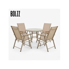 Bolzz BAŠTENSKA GARNITURA SET 4 STOLICE + STO BEŽ Bolzz BAŠTENSKA GARNITURA SET 4 STOLICE + STO BEŽ