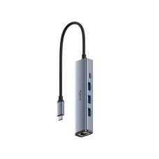 CUDY UH605 1.0,5-In-1 USB-C Hub with Gigabit Ethernet Port,3× USB-A 3.2 Gen 1 (5 Gbps),25cm CUDY UH605 1.0,5-In-1 USB-C Hub with Gigabit Ethernet Port,3× USB-A 3.2 Gen 1 (5 Gbps),25cm
