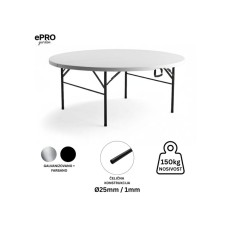 EPRO Garden sklopivi baštenski sto Ø122 74cm, metal-plastika EPRO Garden sklopivi baštenski sto Ø122 74cm, metal-plastika