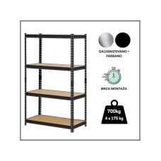 EPRO Metalna montažna polica Premium 150x70x30cm, metal-drvo, 700kg (4x175kg) EPRO Metalna montažna polica Premium 150x70x30cm, metal-drvo, 700kg (4x175kg)