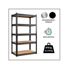 EPRO Metalna montažna polica Premium 180x100x40cm, metal-drvo, 875kg (5x175kg) EPRO Metalna montažna polica Premium 180x100x40cm, metal-drvo, 875kg (5x175kg)