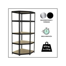 EPRO Metalna montažna ugaona polica Premium 180x70x30cm, metal-drvo, 875kg (5x175kg) EPRO Metalna montažna ugaona polica Premium 180x70x30cm, metal-drvo, 875kg (5x175kg)