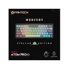 FANTECH MK912 Atom PRO63 RGB blue switch gejmerska bežična mehanička tastatura siva