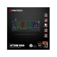 FANTECH Tastatura Mehanicka Gaming MK614 Atom x66 Retro crna (ice apricot switch)