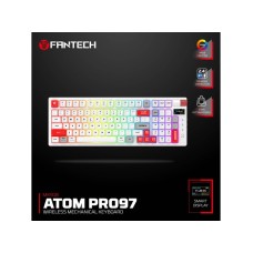 FANTECH Tastatura Mehanicka Gaming MK918 RGB Atom PRO97 Wireless bela (Blue switch) FANTECH Tastatura Mehanicka Gaming MK918 RGB Atom PRO97 Wireless bela (Blue switch)