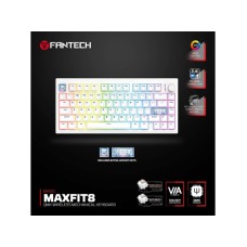 FANTECH Tastatura Mehanička Gaming MK921 Maxfit 8 Wireless white white switch FANTECH Tastatura Mehanička Gaming MK921 Maxfit 8 Wireless white white switch
