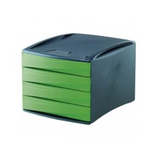 FELLOWES Kutija s 4 fioke crno-zelene 0019001