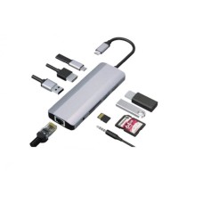 GEMBIRD CM-COMBO9-03 USB Type-C 9-in-1 multi-port adapter USB USB-C+HUB+HDMI+PD+card rea GEMBIRD CM-COMBO9-03 USB Type-C 9-in-1 multi-port adapter USB USB-C+HUB+HDMI+PD+card rea