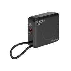 GEMBIRD PB10-WPC15-LCD-01 20 W prenosni punjač sa brzim punjačem i bežičnim punjačem, 10000 mAh, crni