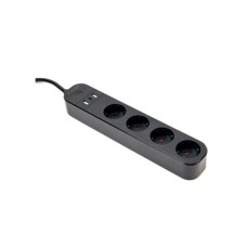 GEMBIRD TSL-PS-S4U-01 Gembird pametni produzni kabl sa USB punjenjem, 4 uticnice, 1,5m crni