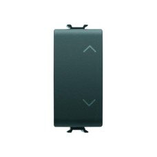 GEWISS GW12140 - Unipolarni taster - NO + NO 10A - sa blokadom - simbol SU-DOVN - 250V AC - 1 modul - Satin Black - ChoruSmart GEWISS GW12140 - Unipolarni taster - NO + NO 10A - sa blokadom - simbol SU-DOVN - 250V AC - 1 modul - Satin Black - ChoruSmart