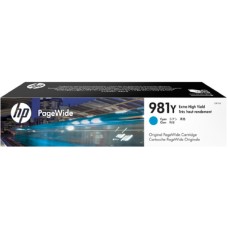 HP 981Y Extra High Yield Cyan Original PageWide Cartridge, L0R13A HP 981Y Extra High Yield Cyan Original PageWide Cartridge, L0R13A