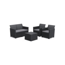 KETER Claire 2 Seater Baštenska garnitura sa box stolom grafit