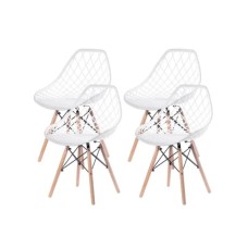 Lemon Planet Set trpezarijskih plastičnih stolica 4 kom Skandi bela Lemon 25-KS008SET Lemon Planet Set trpezarijskih plastičnih stolica 4 kom Skandi bela Lemon 25-KS008SET