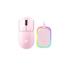 MCHOSE Bežični gaming miš A7 V2 Ultra Plus Pink /PAW 3950/8K Hz/Omron Mechanical