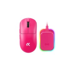 MCHOSE Bežični gaming miš A7 V2 Ultra Plus Rose Red /PAW 3950/8K Hz/Omron Mechanical