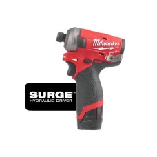 MILWAUKEE Akumulatorski udarni odvijač hidraulični 1/4” 12V 2Ah – M12FQID-202X