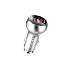 MOXOM KC-13 2xUSB QC3.0 36W Lightning Auto punjač sivi