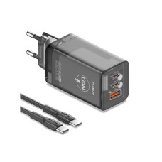 MOXOM Kućni punjač LX-HC824 60W PD Type C na Type C, Crni MOXOM Kućni punjač LX-HC824 60W PD Type C na Type C, Crni