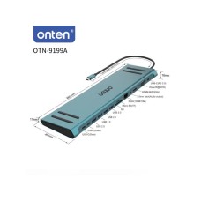 MS MOBILE Dock stanica multifunkcionalna USB Type-C 14u1 (OTN-9199A) Onten MS MOBILE Dock stanica multifunkcionalna USB Type-C 14u1 (OTN-9199A) Onten