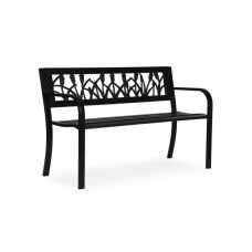 MultiGarden Metalna bastenska klupa 12050 cm sa dekorativnim naslonom, crna - MultiGarden MultiGarden Metalna bastenska klupa 12050 cm sa dekorativnim naslonom, crna - MultiGarden