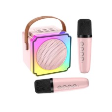 N/A Karaoke Bluetooth zvučnik sa 2 mikrofona P8, roze N/A Karaoke Bluetooth zvučnik sa 2 mikrofona P8, roze