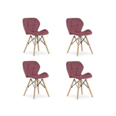 Oskar LAGO stolica od somota - set 4komada roze Oskar LAGO stolica od somota - set 4komada roze