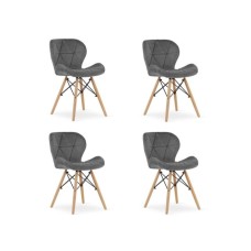 Oskar LAGO stolica od somota - set 4komada siva Oskar LAGO stolica od somota - set 4komada siva