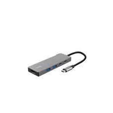 TRUST Adapter DALYX 5-IN-1 MULTIPORT/alu/siva