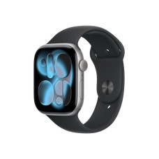 APPLE Watch S11 GPS 46mm Space Grey Aluminium Case with Black Sport Band - S/M (mev04rk/a)