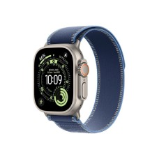 APPLE Watch Ultra 3 Cellular 49mm Natural Titanium Case with Blue/Bright Blue Trail Loop - S/M (mewr4pm/a)