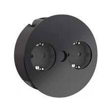 BACHMANN Twist ugradna utičnica 2x šuko utičnice, kabl 2m, crna 931.150 BACHMANN Twist ugradna utičnica 2x šuko utičnice, kabl 2m, crna 931.150