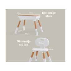 BBO SET DECIJI STO I STOLICA - NATUR BBO SET DECIJI STO I STOLICA - NATUR