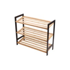 Bolzz Polica za obuću 3 nivoa bamboo crna Bolzz Polica za obuću 3 nivoa bamboo crna