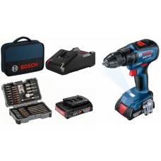 BOSCH GSR 18V-50 + 43 delni set bitova Akumulatorska šrafilica, 2x2.0Ah